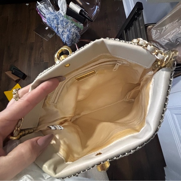 Whiting & Davis Elegant white Mesh Vintage Shoulder Bag or satchel - Picture 10 of 16